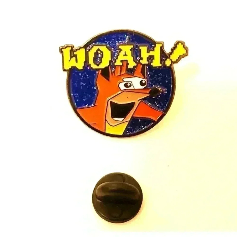 Video game Crush Bandicoot Woah Enamel Pin
